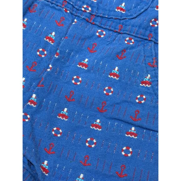 Vintage OshKosh B’gosh Sailor Nautical Shortalls 6-9 Mos Romper Vestback USA - Picture 8 of 10